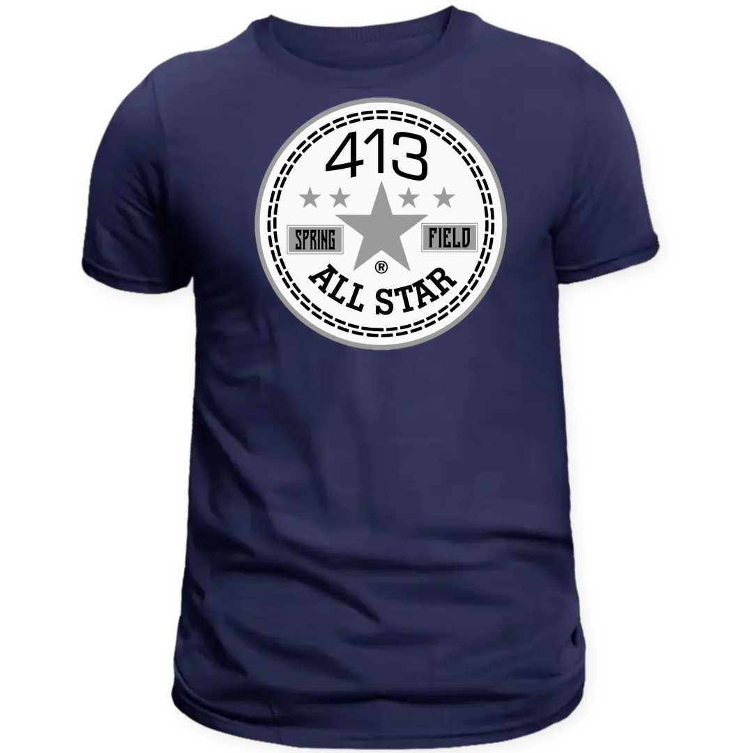 413 gray & white allstar shirts