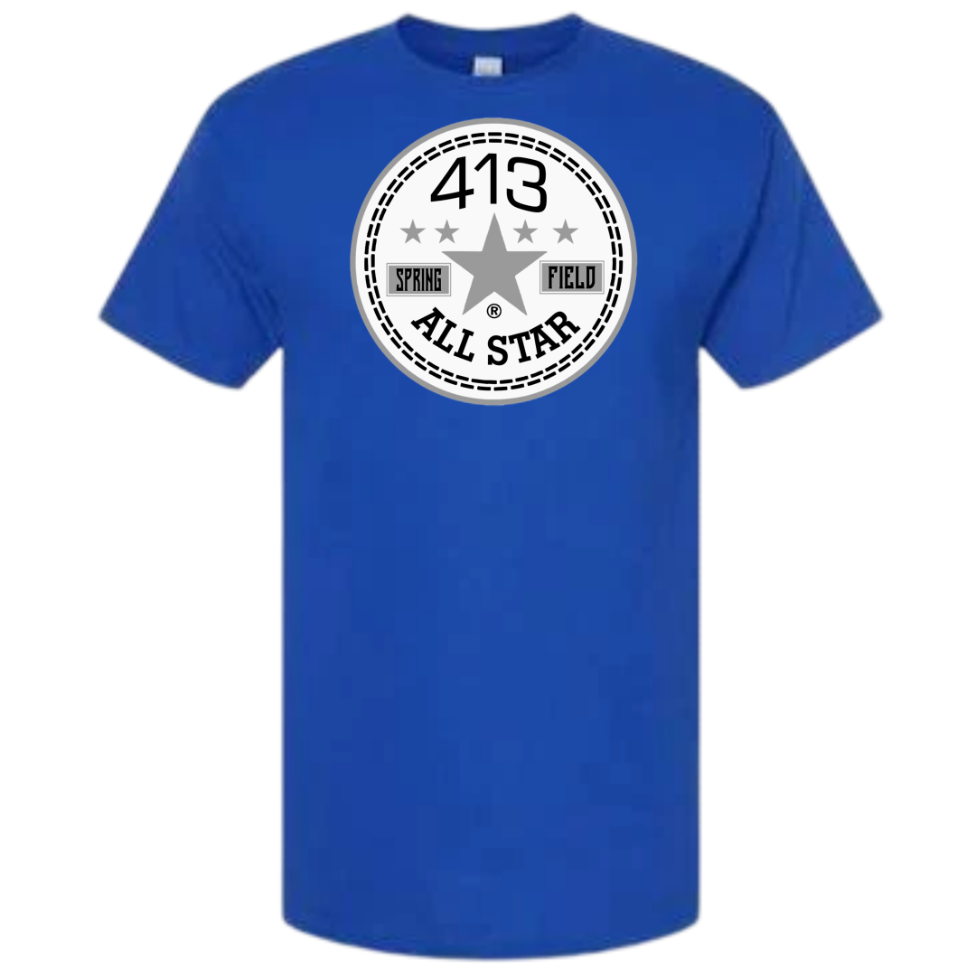 413 gray & white allstar shirts