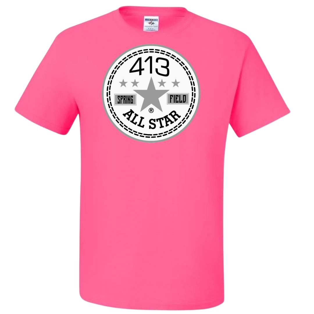 413 gray & white allstar shirts
