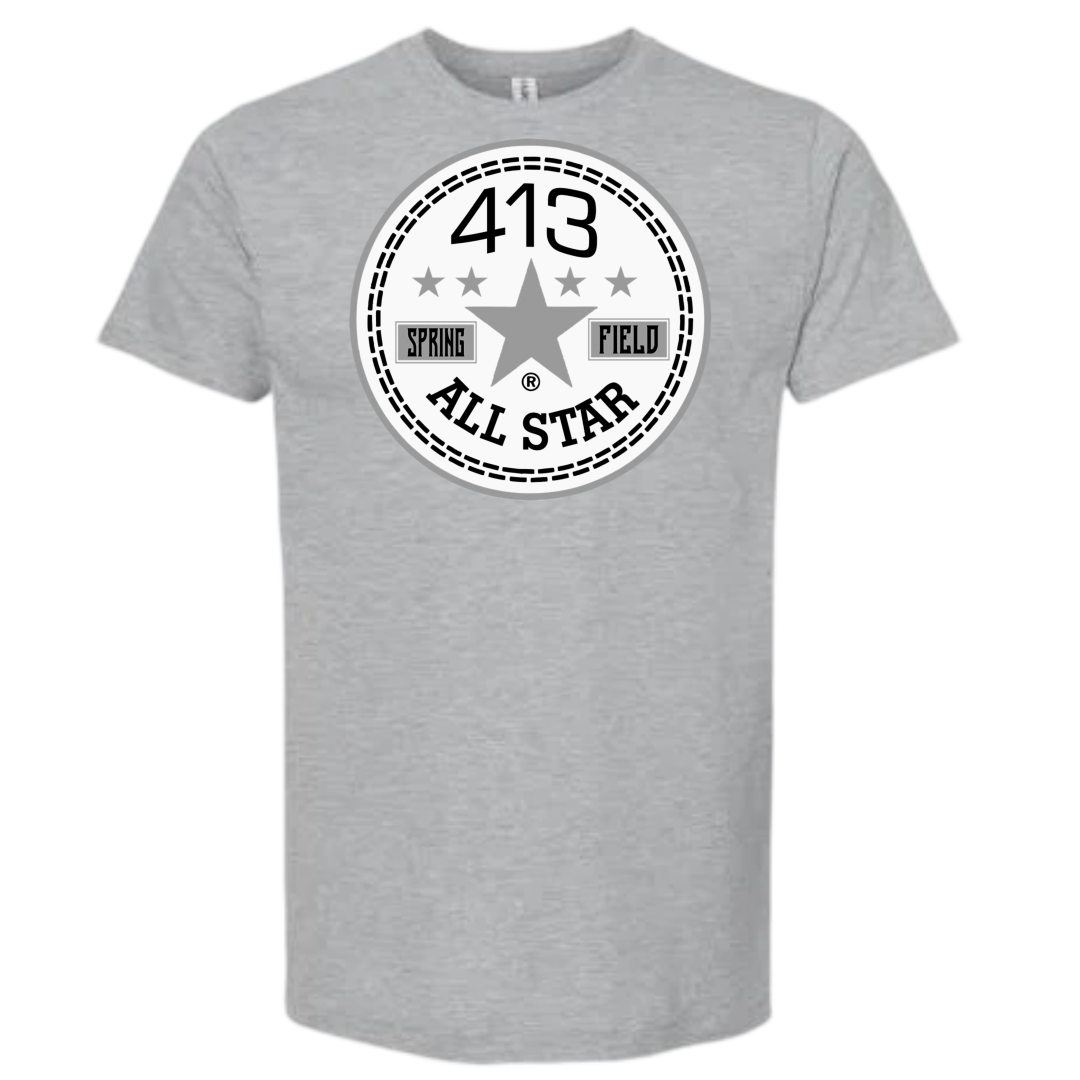 413 gray & white allstar shirts