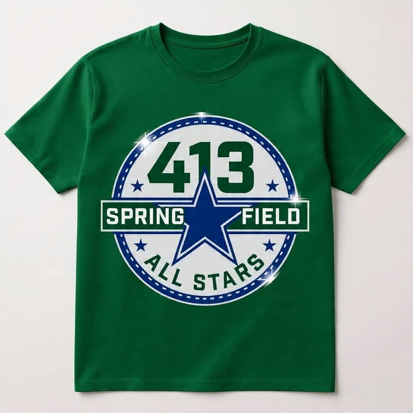 Blue & green Springfield signature shirt