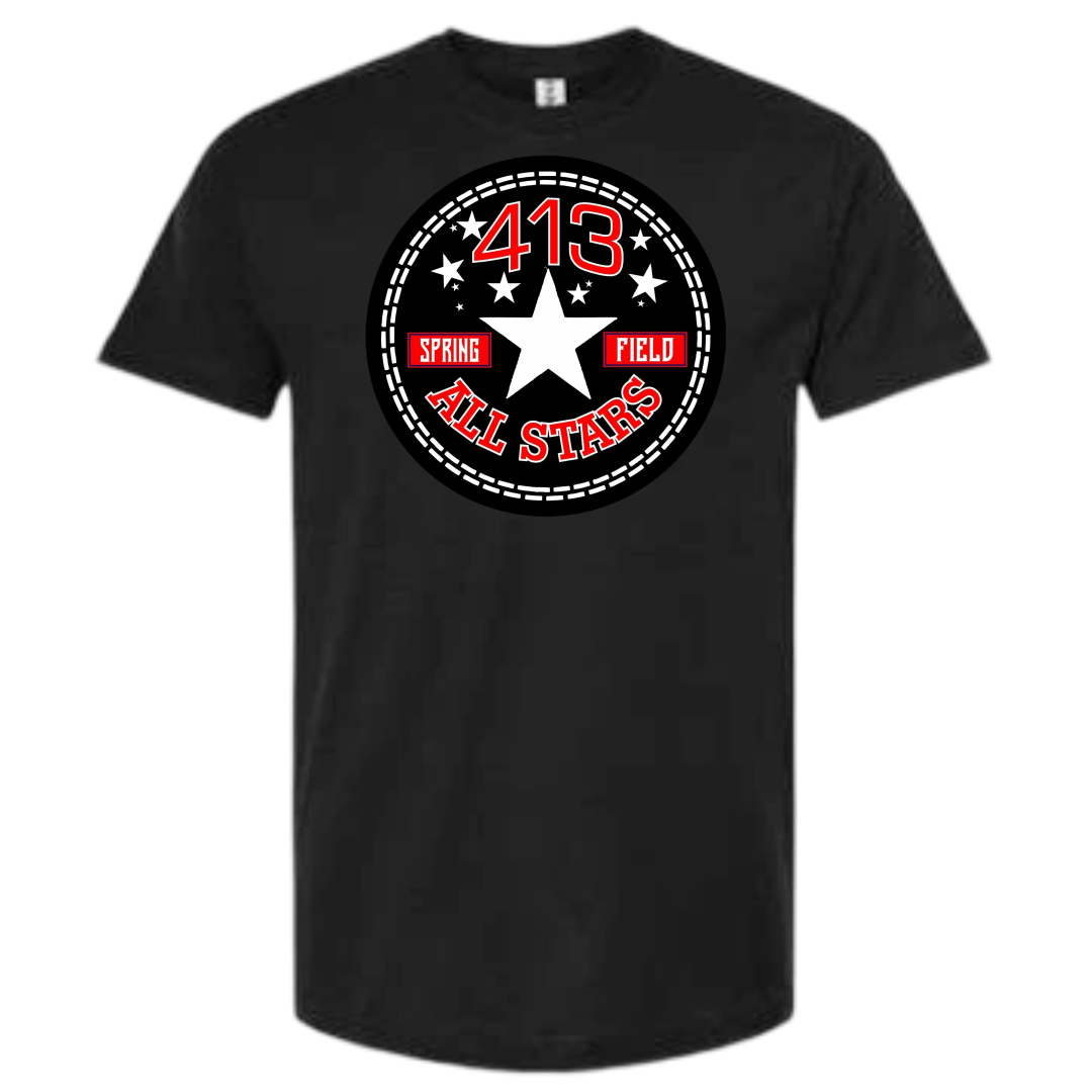 413 NEW BLACK & RED ALLSTAR COTTON SHIRT