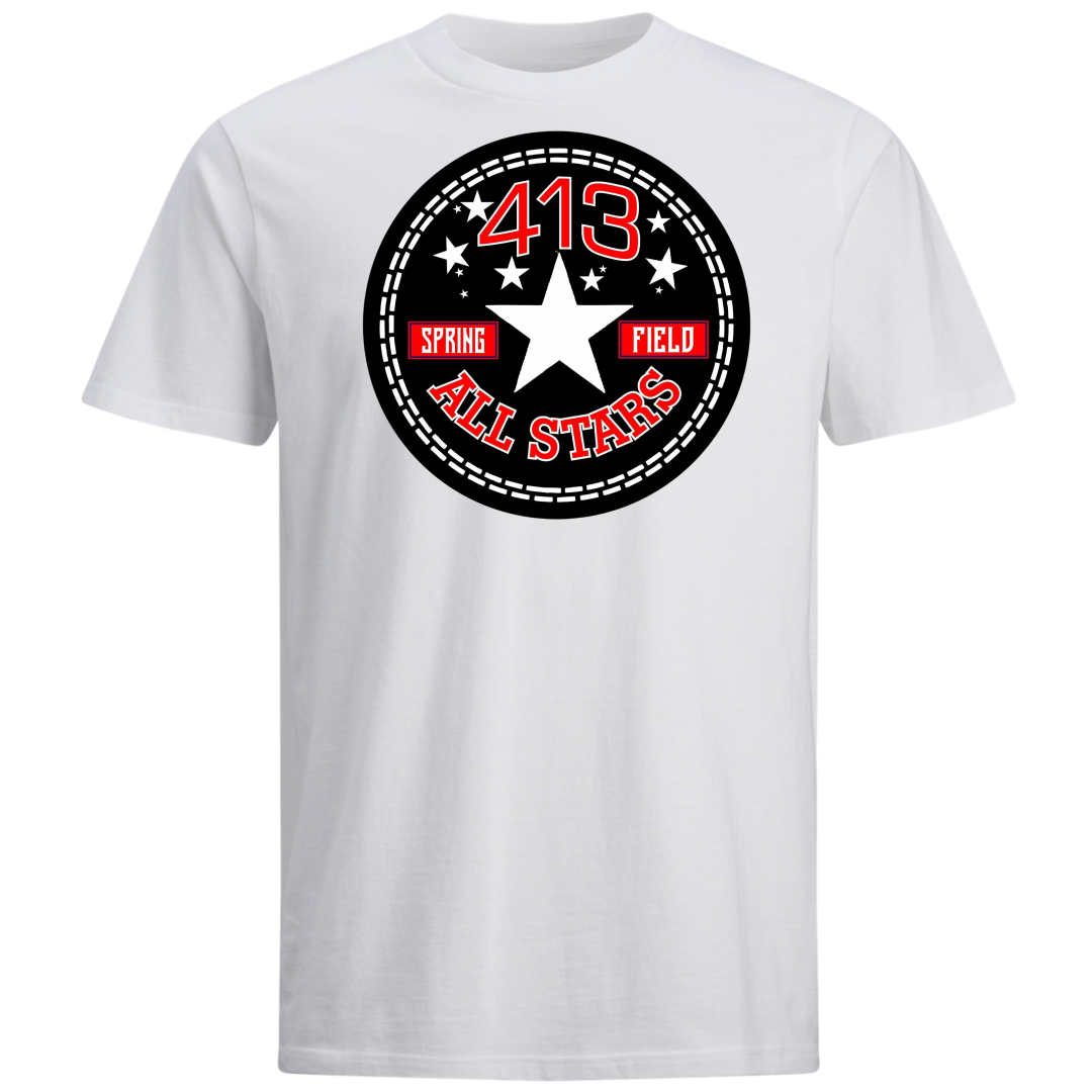 413 NEW BLACK & RED ALLSTAR COTTON SHIRT