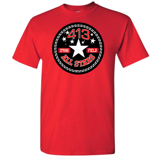413 NEW BLACK & RED ALLSTAR COTTON SHIRT