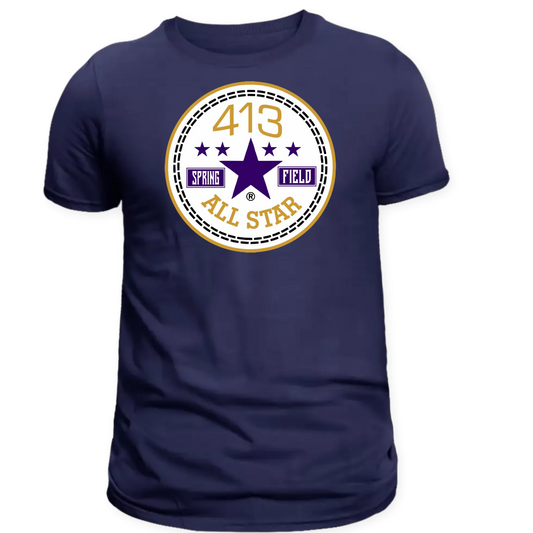 413 navy blue and gold allstar shirts