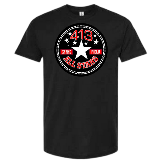 413 NEW BLACK & RED ALLSTAR COTTON SHIRT